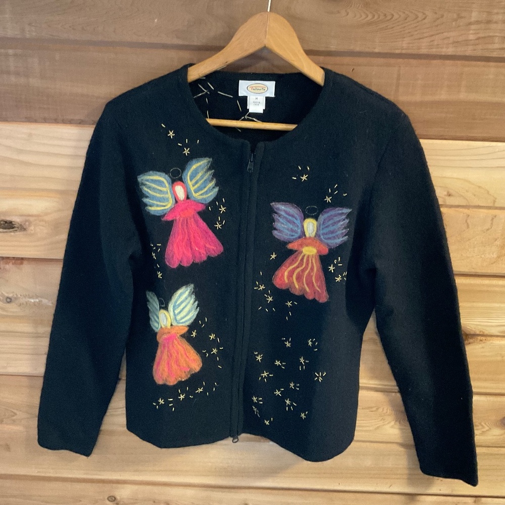 Talbots Angel Christmas wool sweater